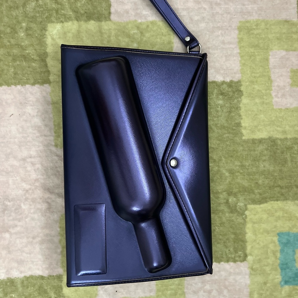 Chic Black Clutch with Bottle Design